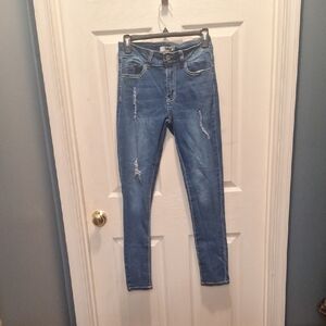 Trendy Blue Skinny Jeans for Women